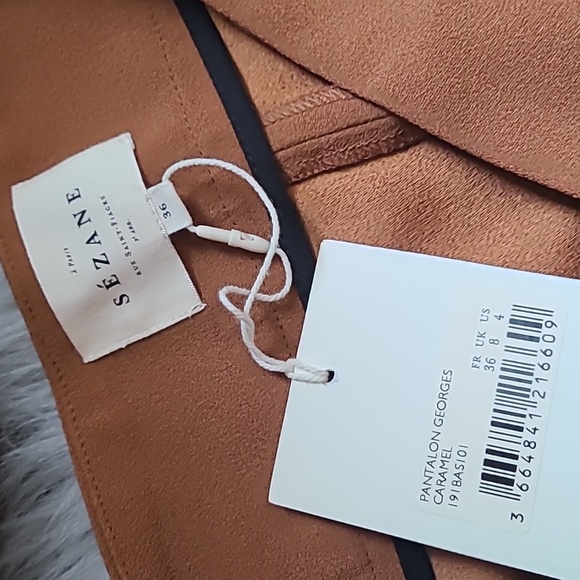 Nwt! Sezane Georges trouser caramel - Picture 6 of 8